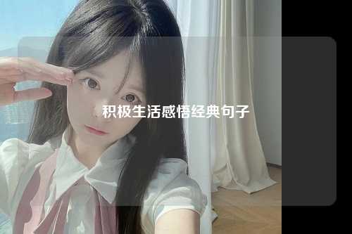 积极生活感悟经典句子