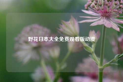 野花日本大全免费观看版动漫