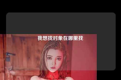 我想找对象在哪里找