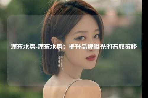 浦东水磨-浦东水磨：提升品牌曝光的有效策略