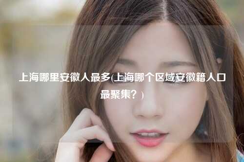 上海哪里安徽人最多(上海哪个区域安徽籍人口最聚集？)